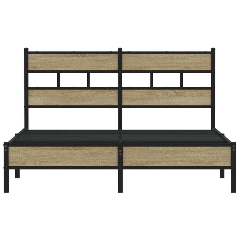 Bed Frame without Mattress Sonoma Oak 160x200 cm Engineered Wood