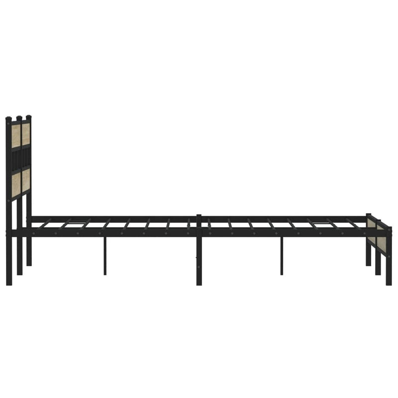 Bed Frame without Mattress Sonoma Oak 160x200 cm Engineered Wood