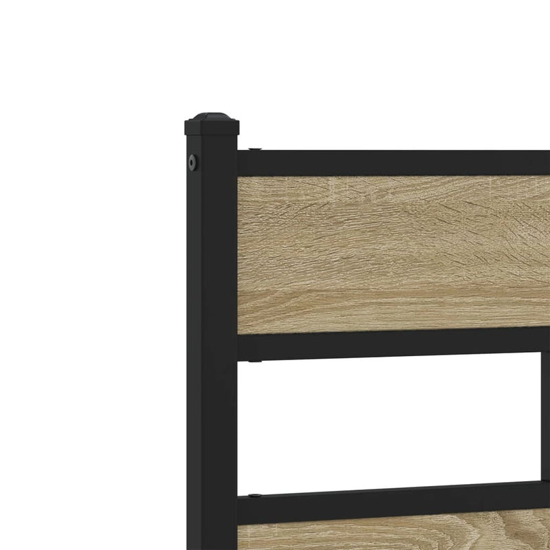 Bed Frame without Mattress Sonoma Oak 160x200 cm Engineered Wood