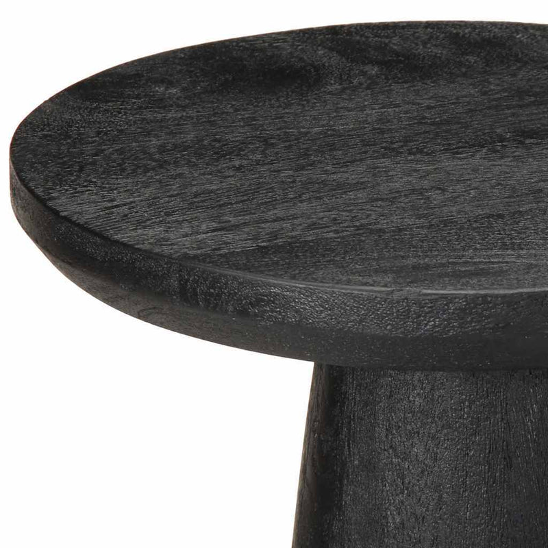 Side Table Black 30x60 cm Solid Wood Mango