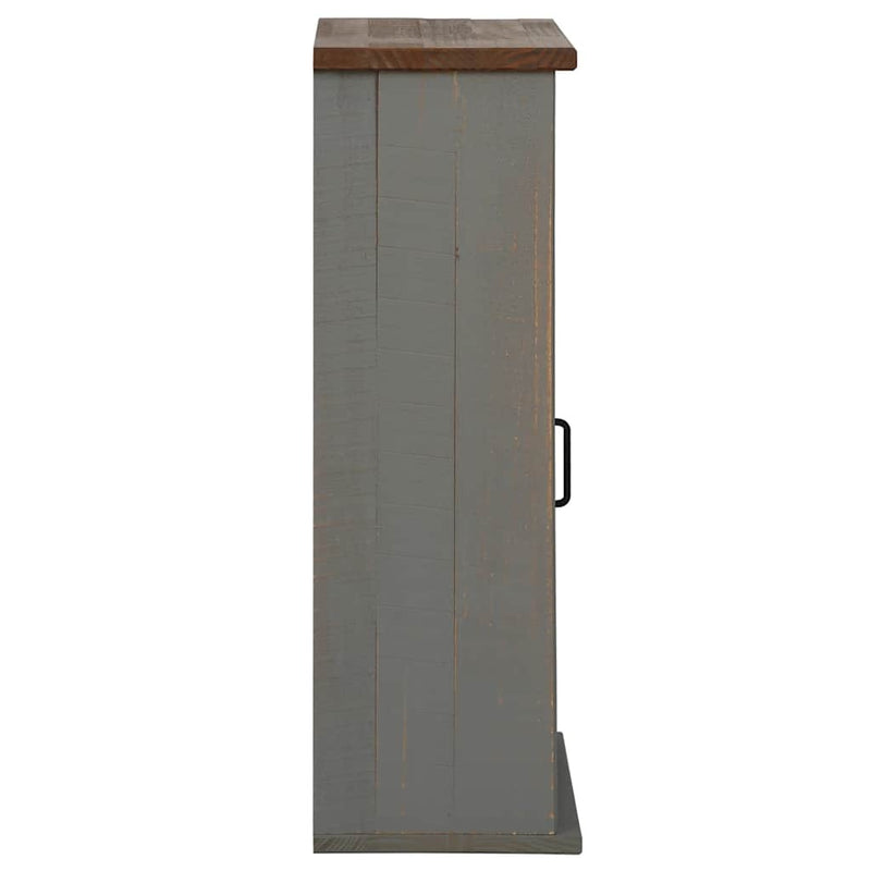 Hanging Cabinet HALDEN 2 Sliding Doors Grey 75x22.5x70 cm Pine