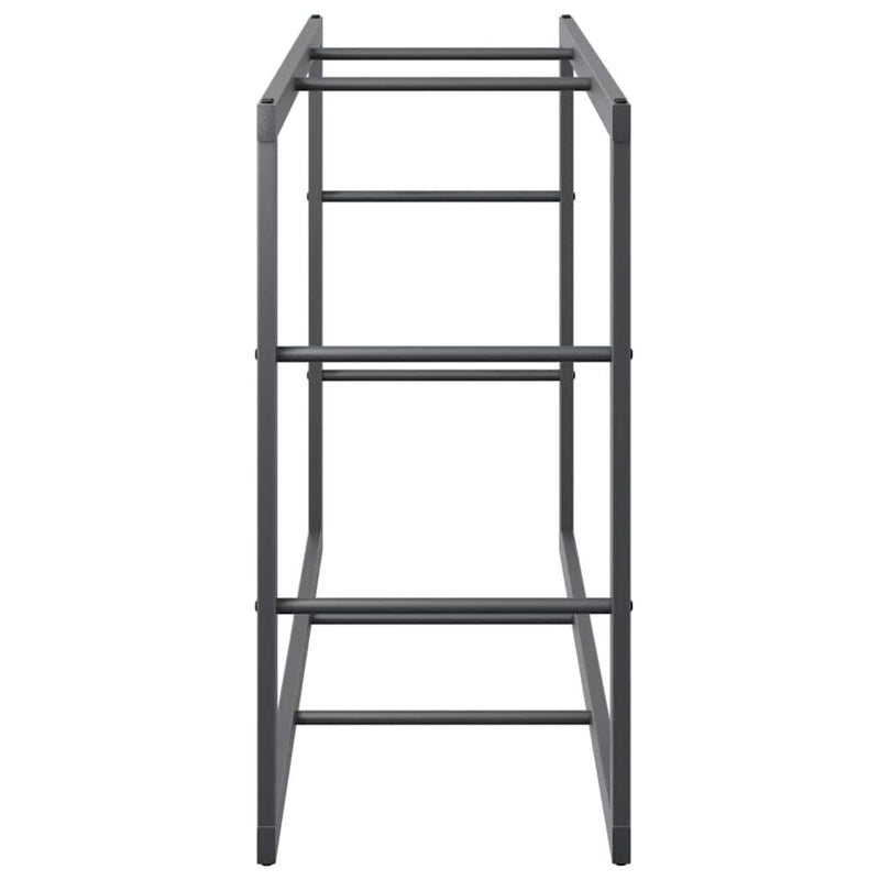 Firewood Rack Black 110x30x61 cm Steel