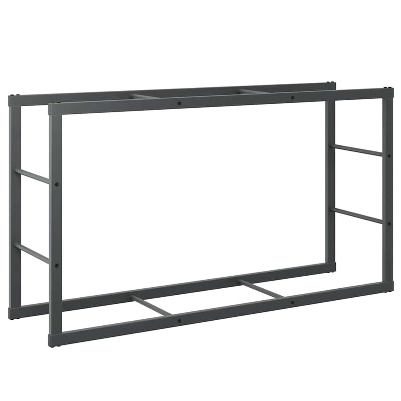 Firewood Rack Black 110x30x61 cm Steel