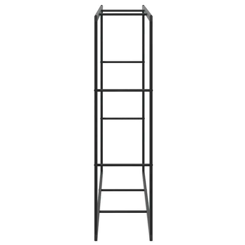 Firewood Rack Black 110x30x116 cm Steel