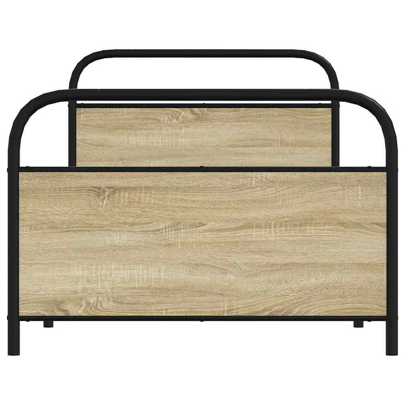 Bed Frame Without Mattress 90x190 cm Single Sonoma Oak Engineered Wood