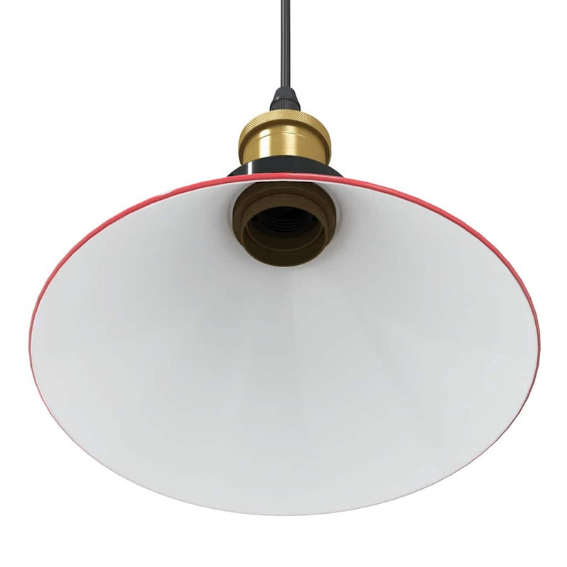 Pendant Lamp Height Adjustable E27 Gloss Red  22 cm Metal