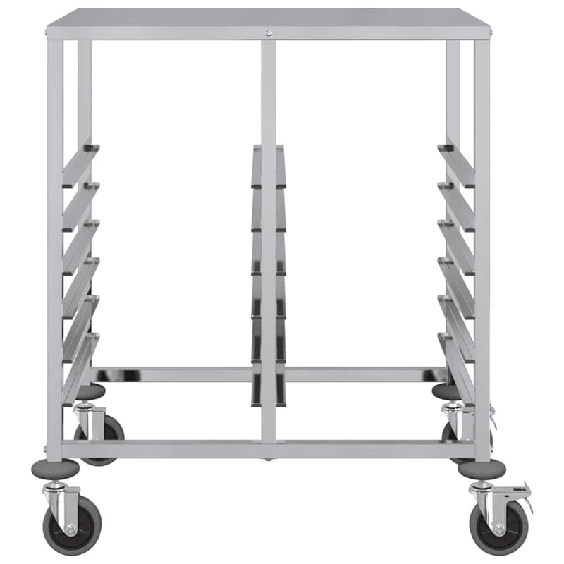 Tray Trolley with 12 GN Containers 75x55x87 cm Stainless Steel