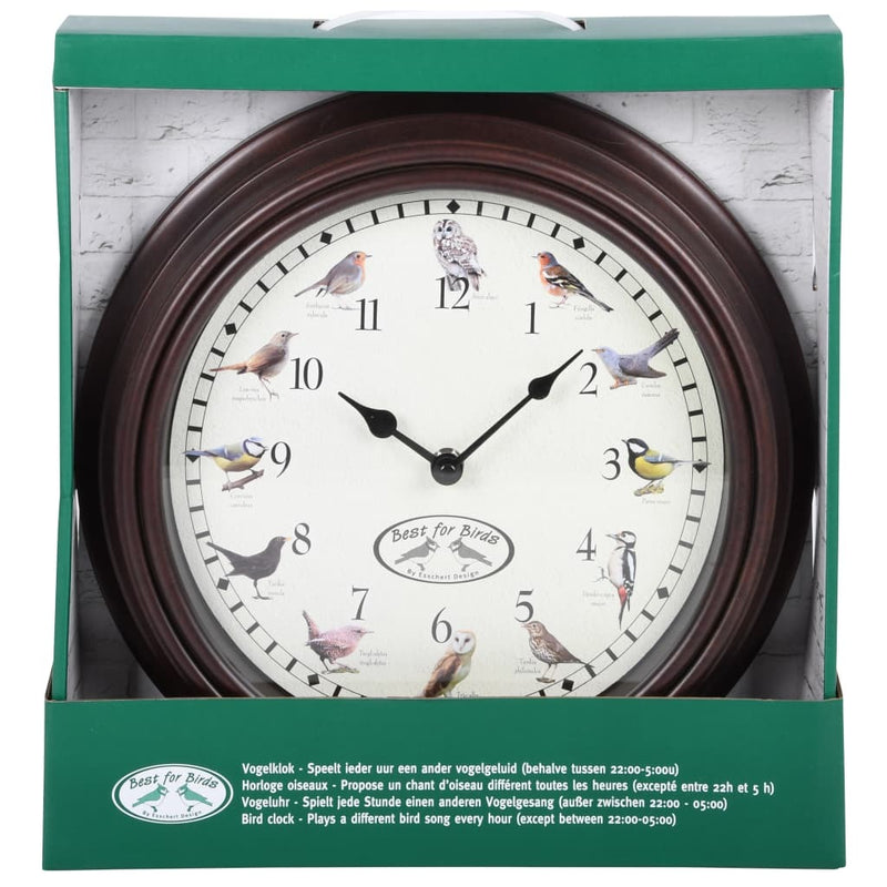 Esschert Design Clock with Birdsounds