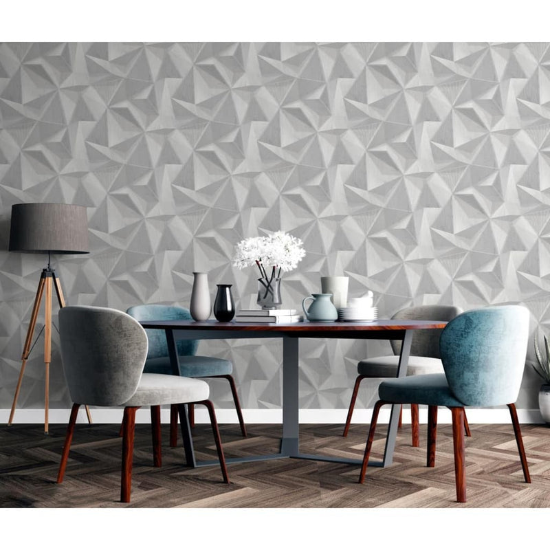 DUTCH WALLCOVERINGS Wallpaper Onyx Light Grey