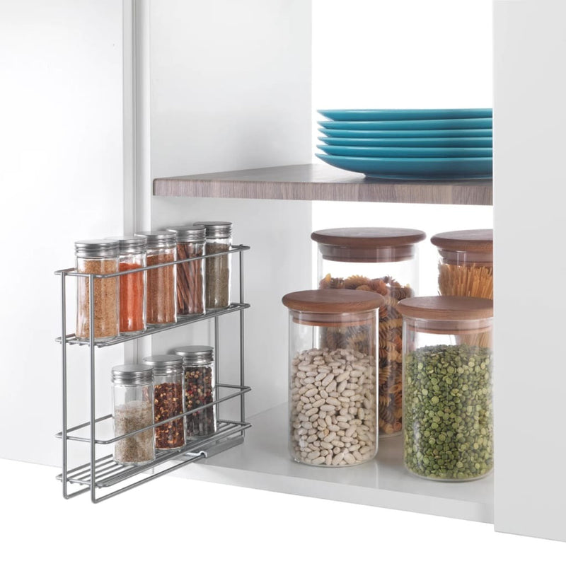 Metaltex 2-tier Sliding Spice Rack In&Out