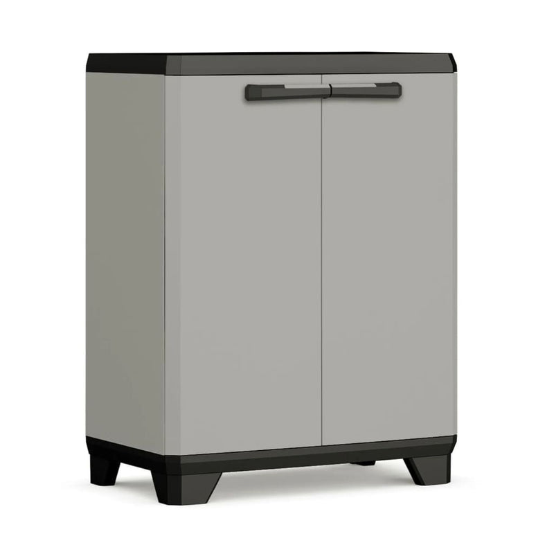 Keter Low Storage Cabinet Planet Grey and Black