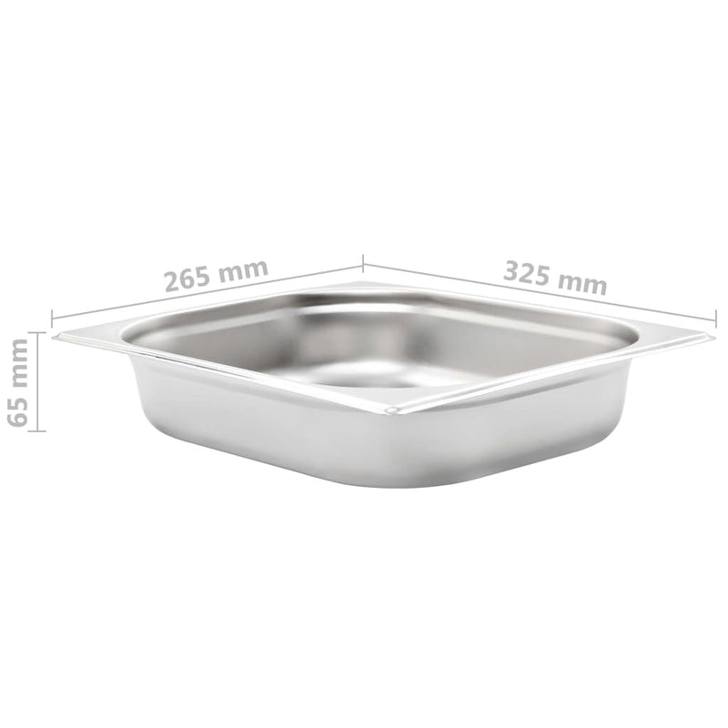 Gastronorm Containers 4 pcs GN 1/2 65 mm Stainless Steel