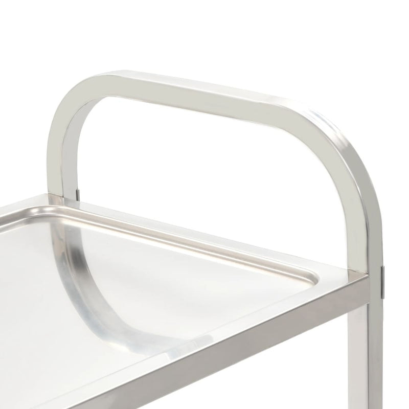 2-Tier Kitchen Trolley 95x45x83.5 cm Stainless Steel