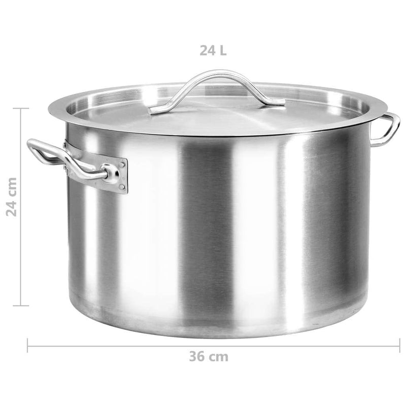 Stock Pot 24 L 36x24 cm Stainless Steel