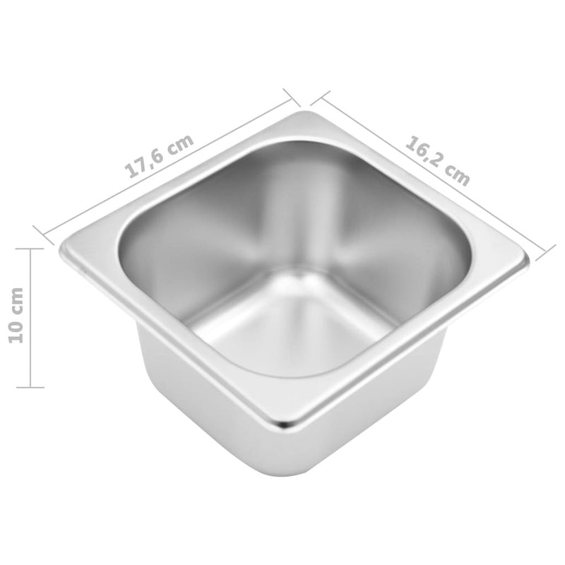 Gastronorm Container Holder with 8 GN 1/6 Pan Stainless Steel