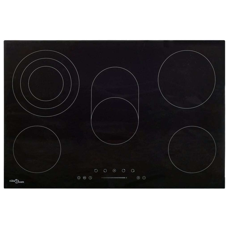 Ceramic Hob with 5 Burners Touch Control 90 cm 8500 W