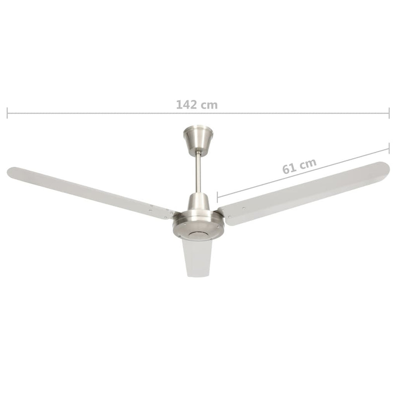 vidaXL Ceiling Fan 142 cm Silver