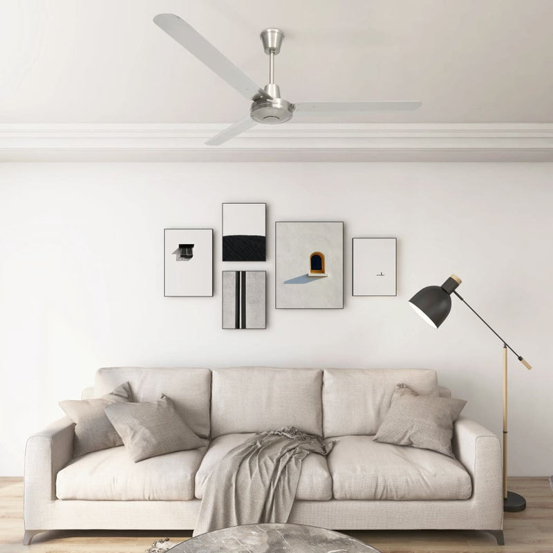 vidaXL Ceiling Fan 142 cm Silver