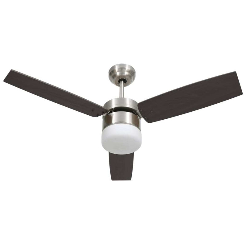 Ceiling Fan with Light and Remote Control 108 cm Dark Brown