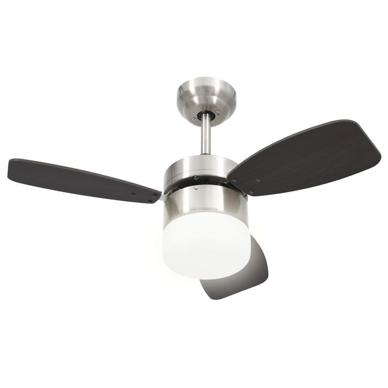 Ceiling Fan with Light and Remote Control 76 cm Dark Brown