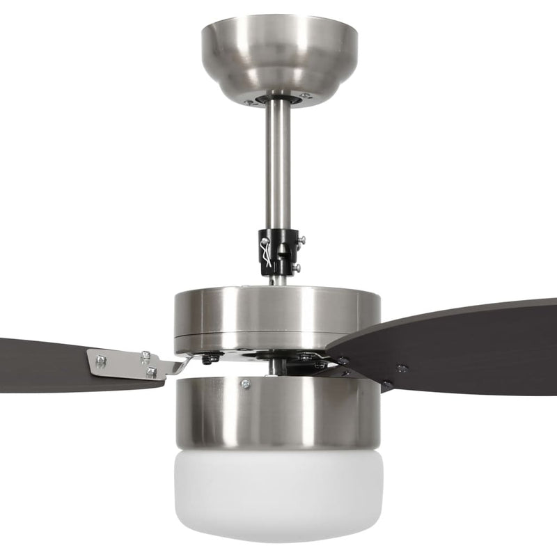 Ceiling Fan with Light and Remote Control 76 cm Dark Brown