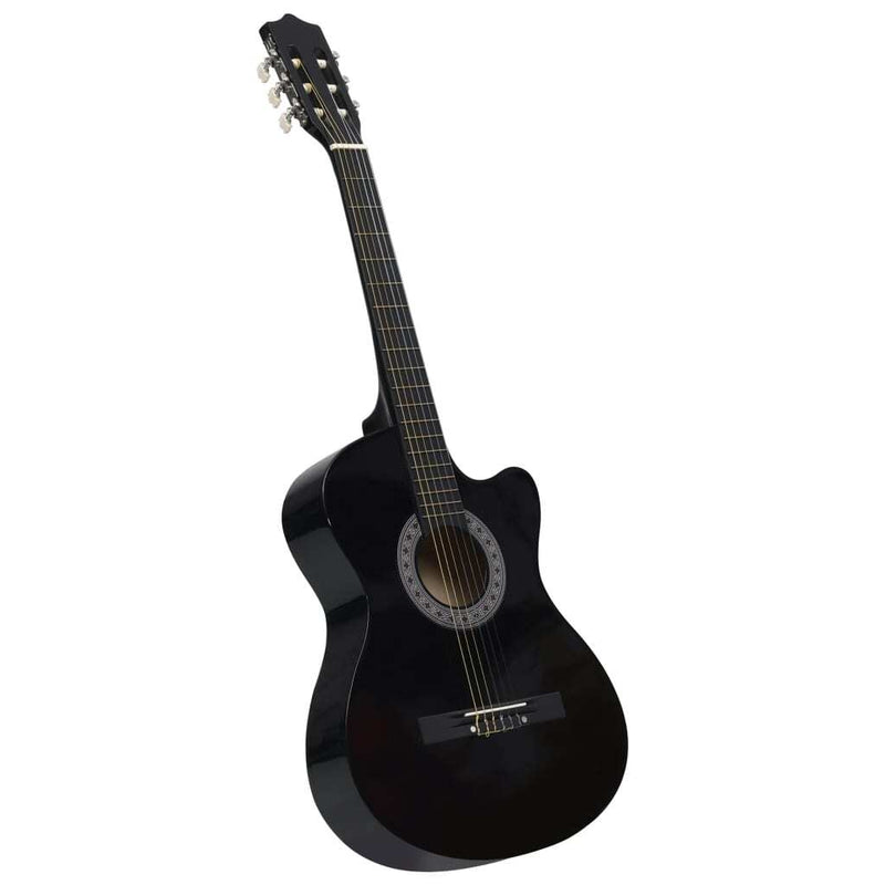 Western Classical Cutaway Guitar with 6 Strings Black 38"