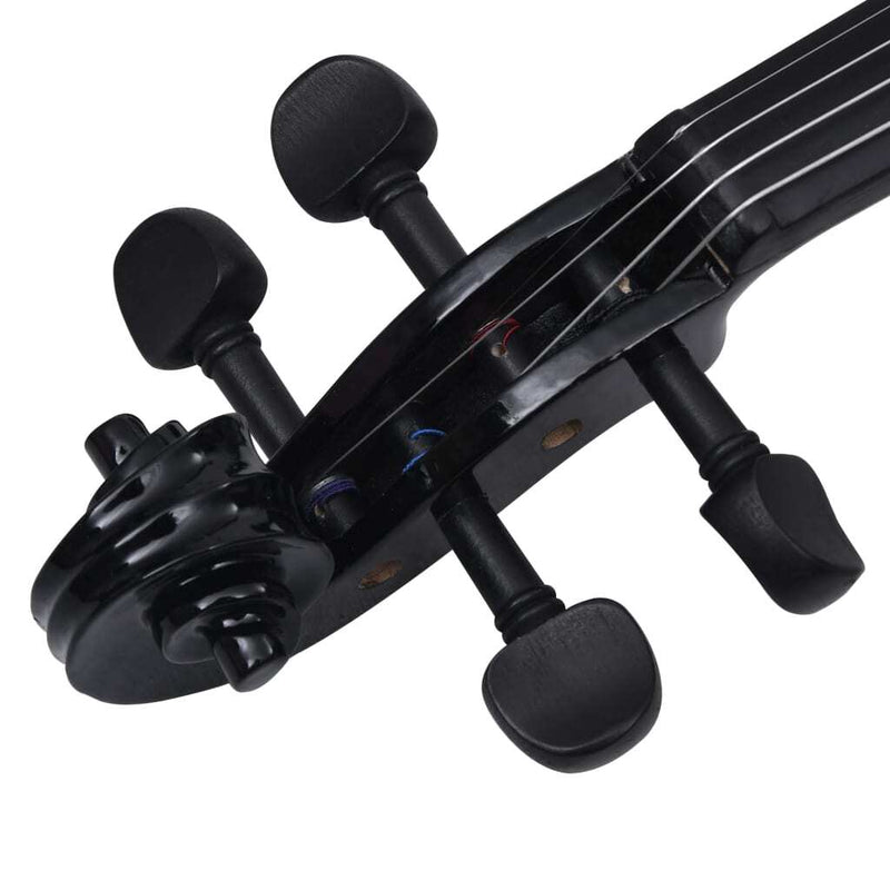 Violin Full Set with Bow and Chin Rest Black 4/4