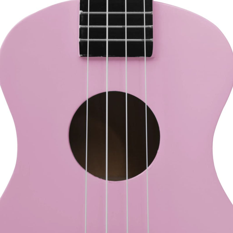 Soprano Ukulele Set with Bag for Kids Pink 23"