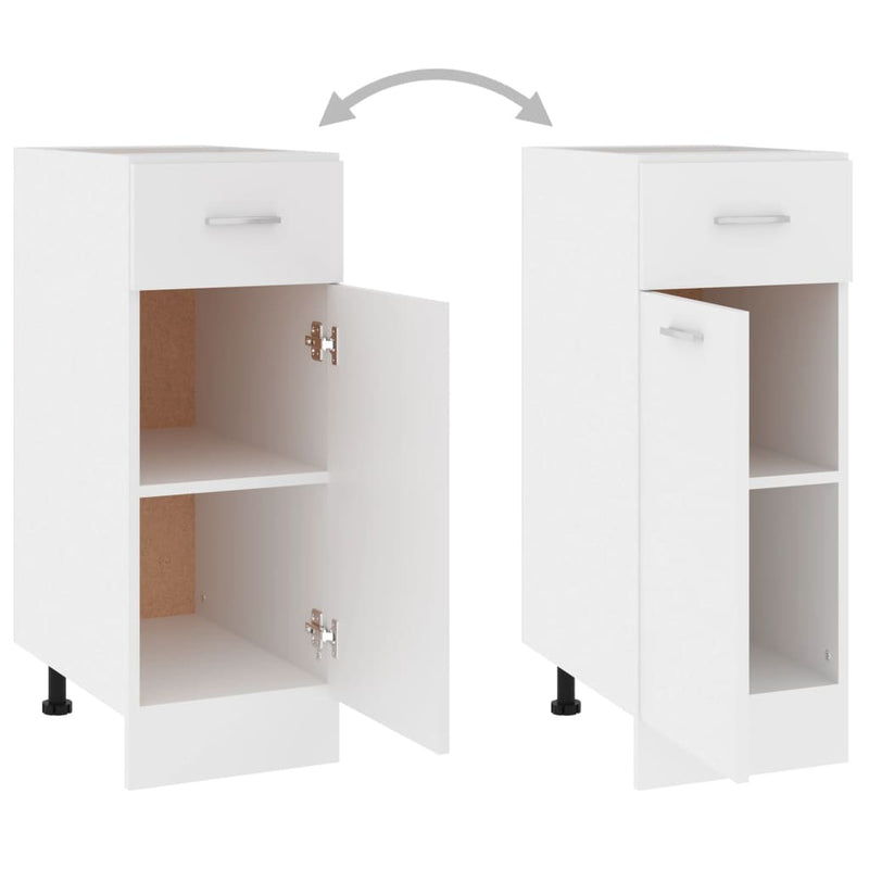 Drawer Bottom Cabinet White 30x46x81.5 cm Engineered Wood