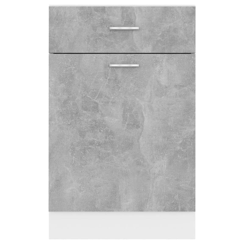 Drawer Bottom Cabinet Concrete Grey 50x46x81.5 cm Engineered Wood