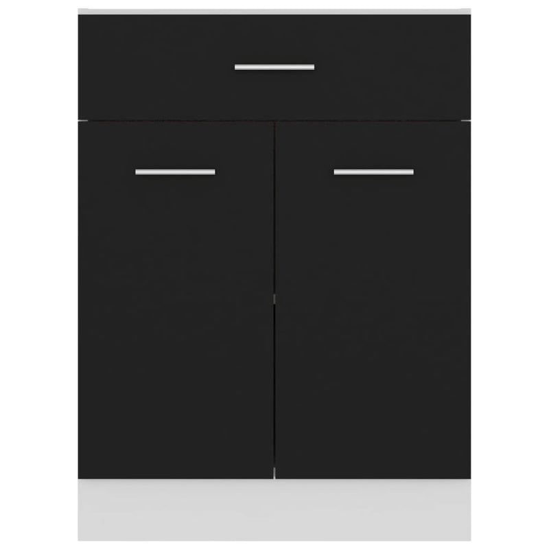 Drawer Bottom Cabinet Black 60x46x81.5 cm Engineered Wood