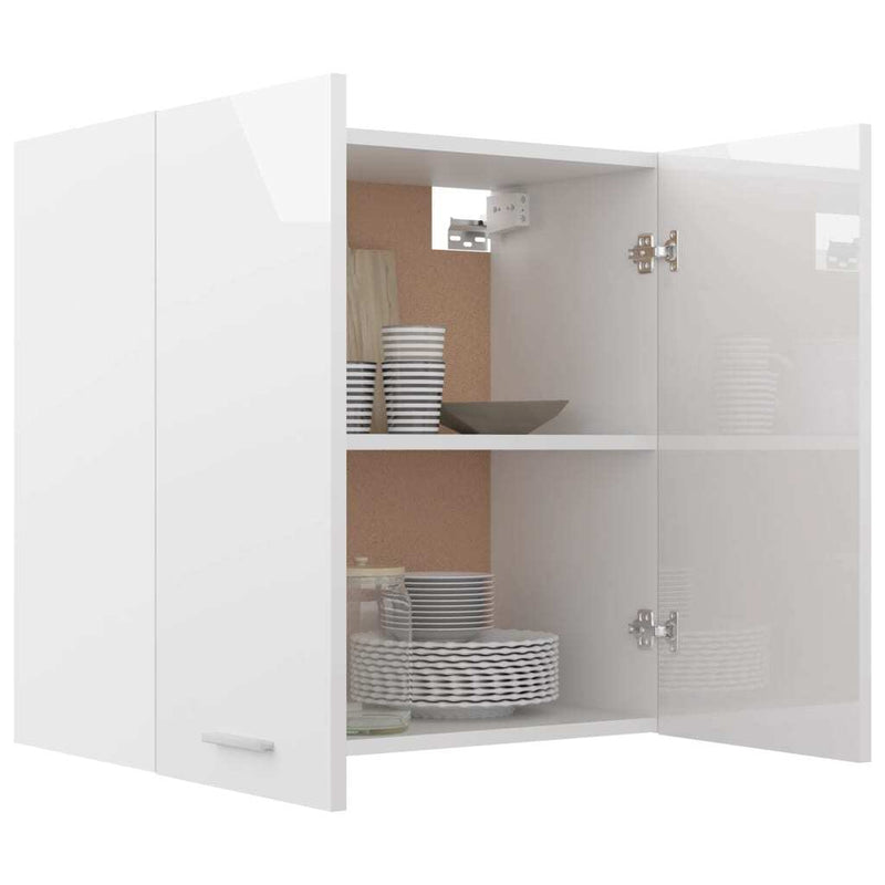 Hanging Cabinet High Gloss White 60x31x60 cm Engineered Wood