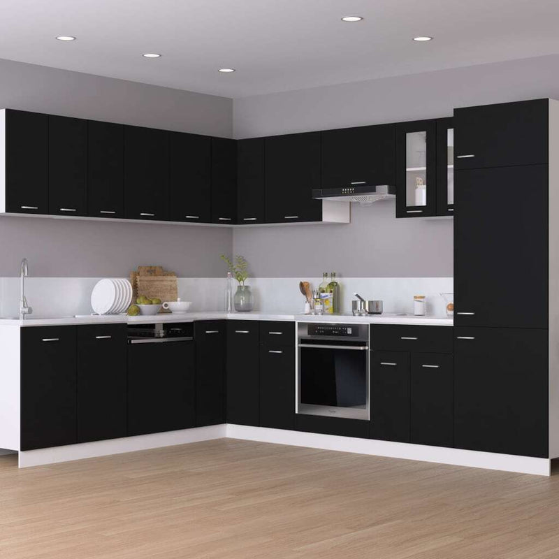 Hanging Cabinet Black 80x31x60 cm Engineered Wood