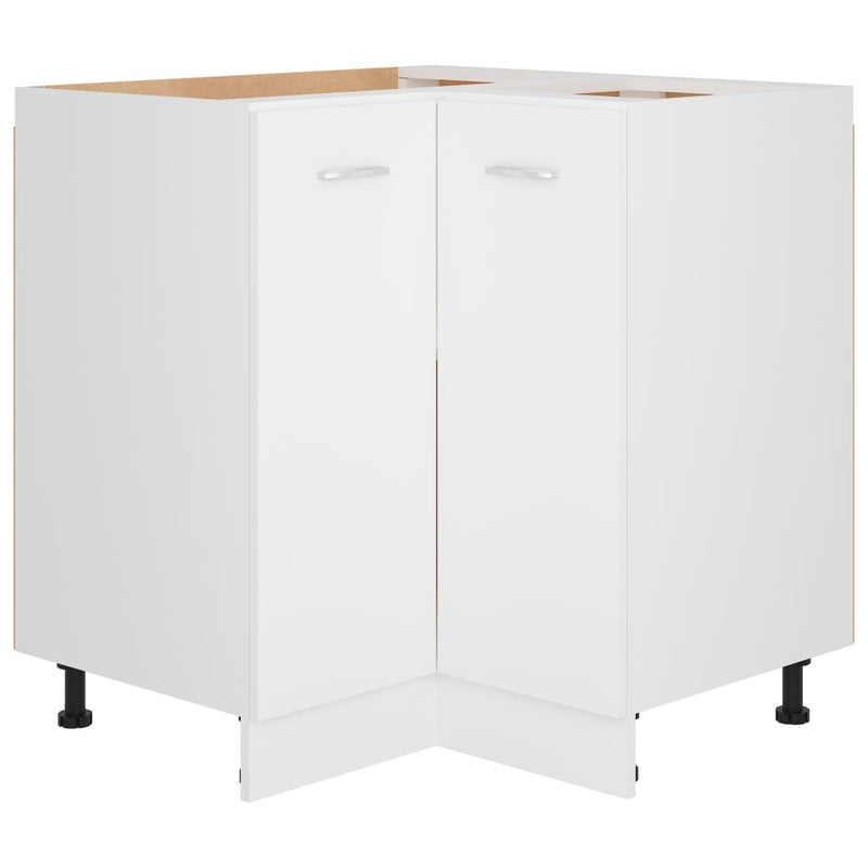 Corner Bottom Cabinet White 75.5x75.5x81.5 cm Engineered Wood