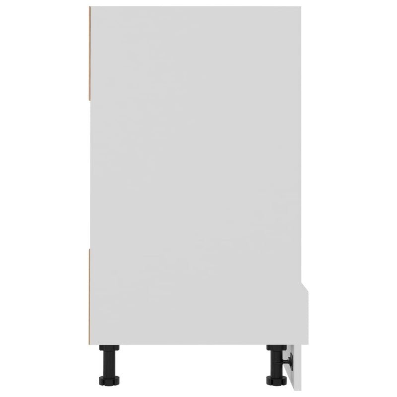 Oven Cabinet White 60x46x81.5 cm Engineered Wood