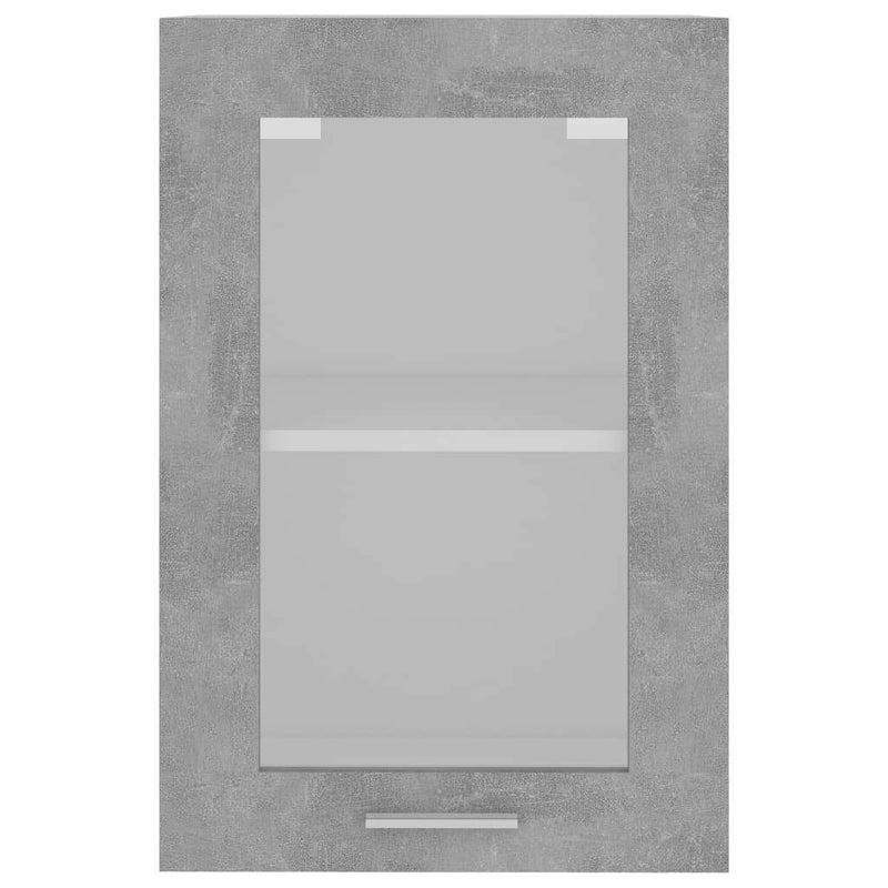 Hanging Glass Cabinet Concrete Grey 40x31x60 cm Engineered Wood