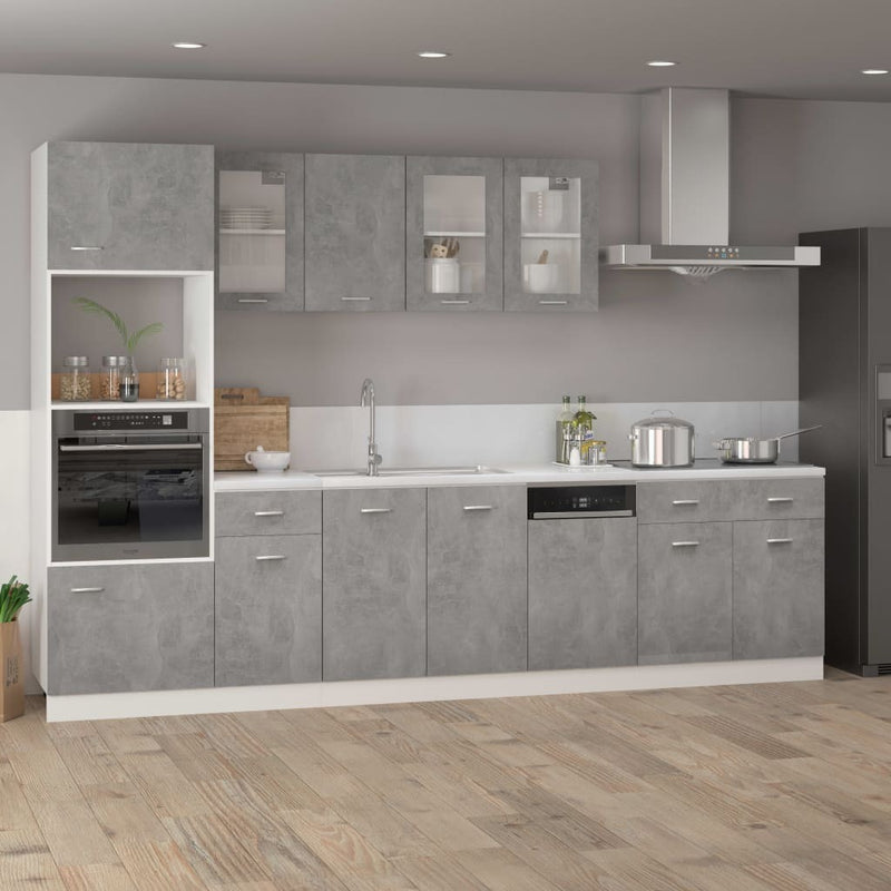 Dishwasher Panel Concrete Grey 45x3x67 cm Engineered Wood