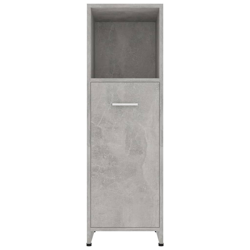 Bathroom Cabinet Concrete Grey 30x30x95 cm Engineered Wood