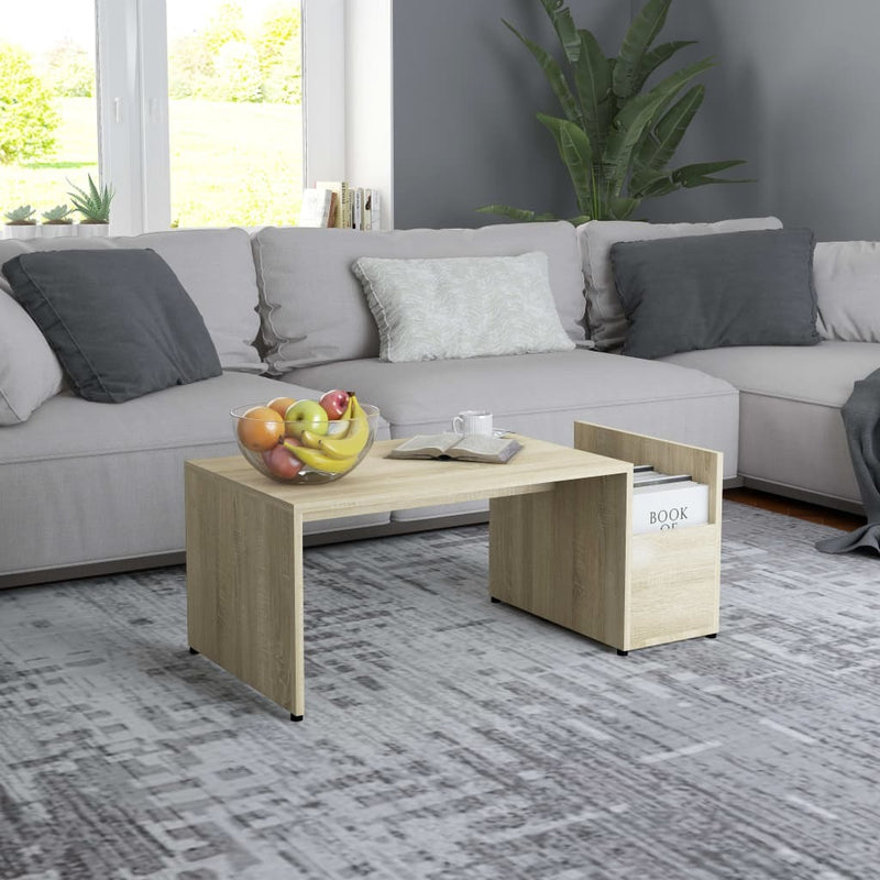 Coffee Table Sonoma Oak 90x45x35 cm Engineered Wood