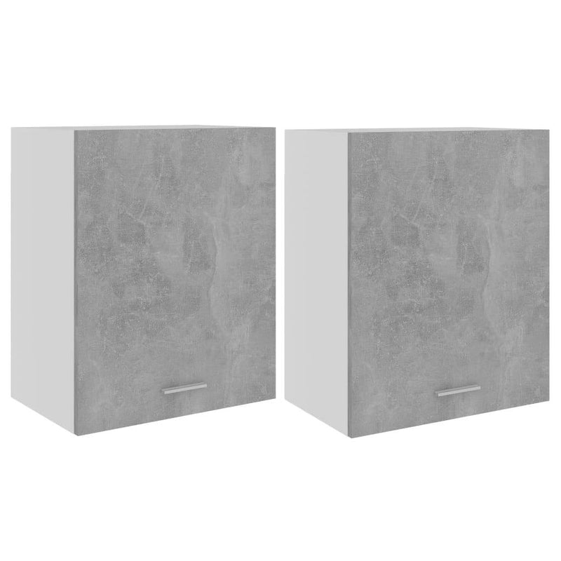 Hanging Cabinets 2 pcs Concrete Grey 50x31x60 cm Engineered Wood