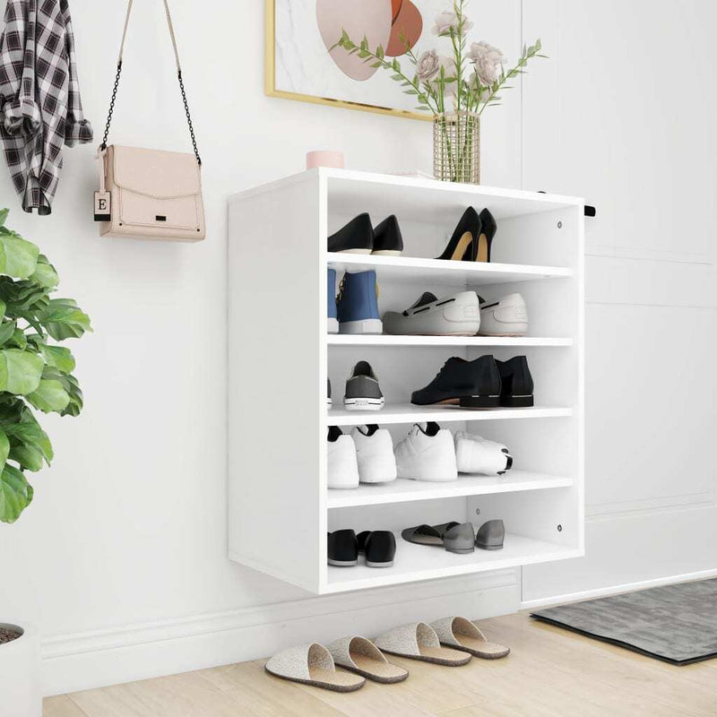 Shoe Cabinet White 60x35x70 cm Engineered Wood