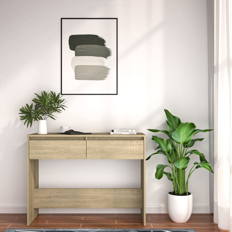 Console Table Sonoma Oak 100x35x76.5 cm Engineered Wood