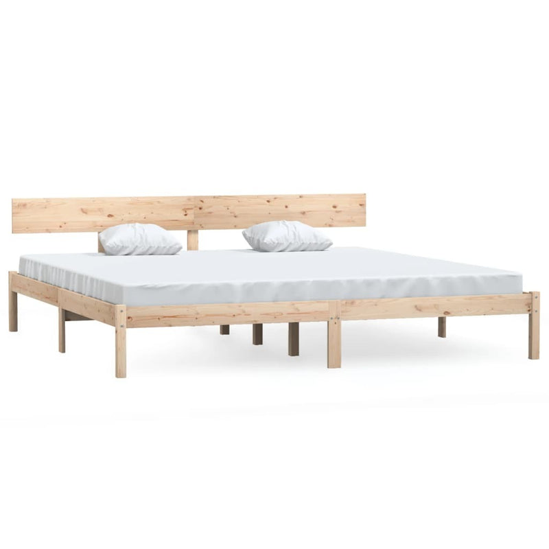 Bed Frame without Mattress Solid Wood Super King