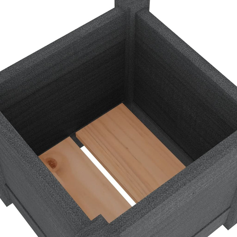 Garden Planter Grey 31x31x31 cm Solid Pinewood