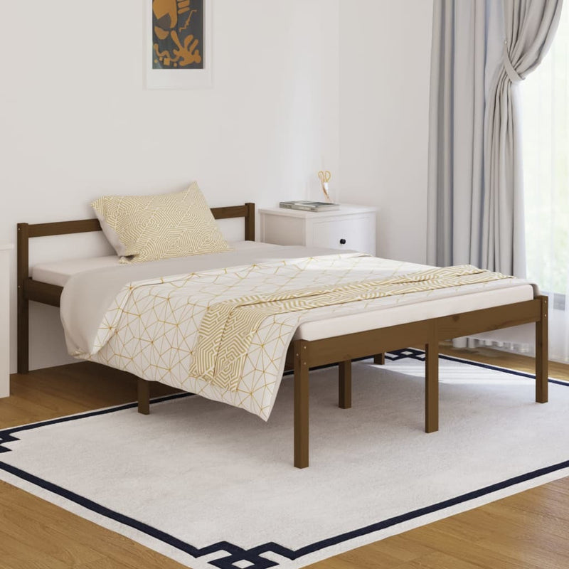 Senior Bed without Mattress Honey Brown 135x190cm Double