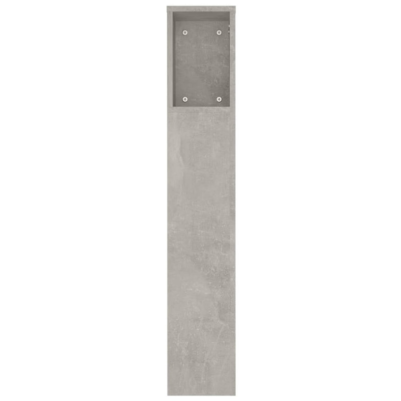 Headboard Cabinet Concrete Grey 180x18.5x104.5 cm