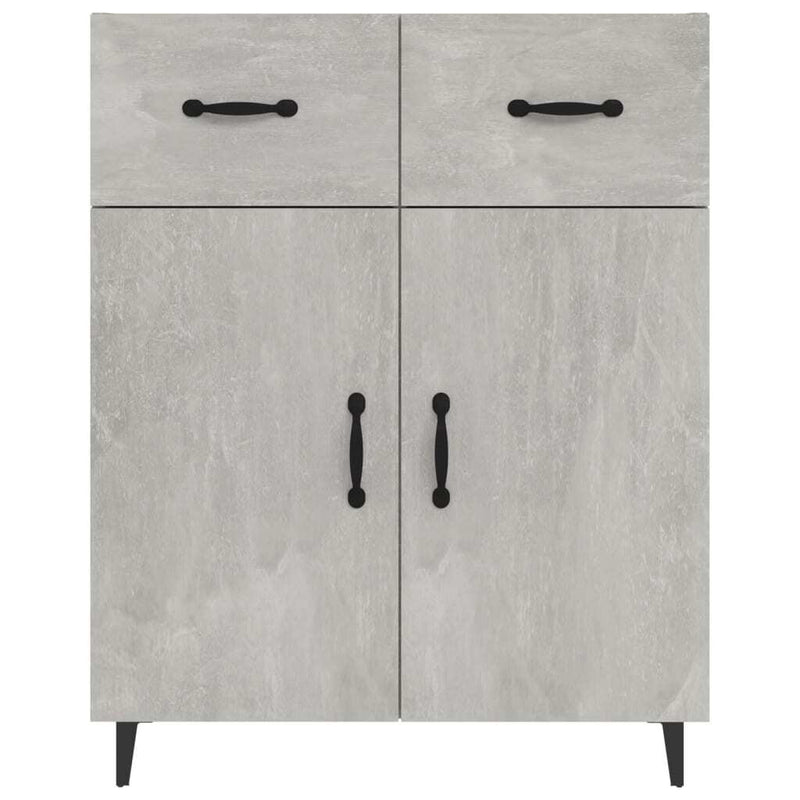 Sideboard Concrete Grey 69.5x34x90 cm Engineered Wood