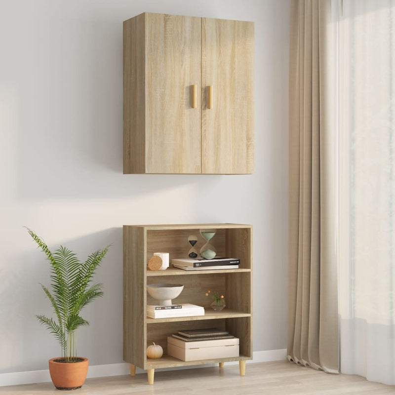 Hanging Wall Cabinet Sonoma Oak 69.5x34x90 cm