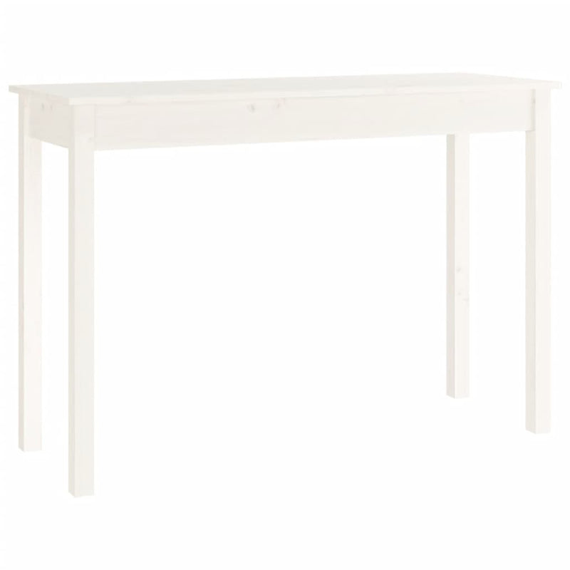 Console Table White 110x40x75 cm Solid Wood Pine