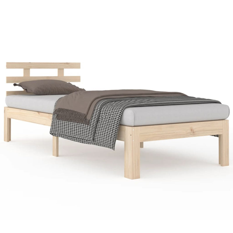 Bed Frame without Mattress Solid Wood 90x200 cm